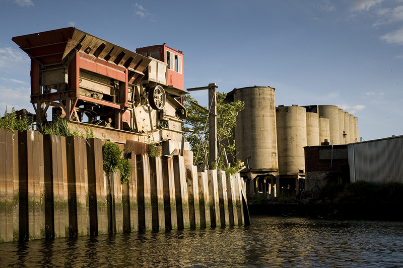 GOW_14.jpg. From the late 1800's.  Stone Grinder and 18 Coal Silos.
Photo:  c 2006 : Gowanus Canal - Brooklyn, NY : Clayton Price Photographer