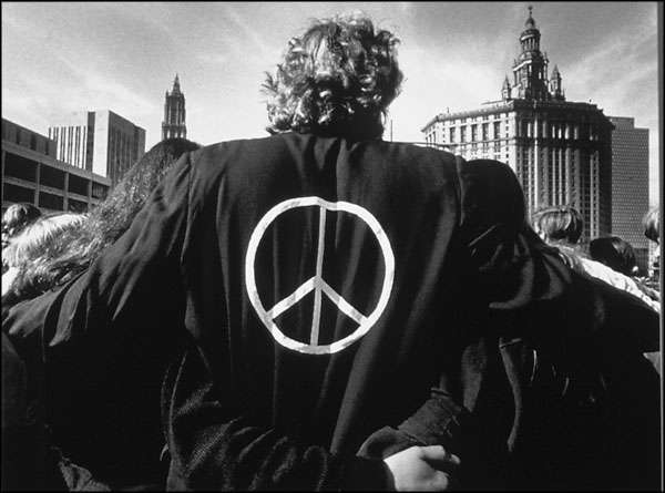 1967 Peace march over Brooklyn Bridge : Photojournalism & Documentary : Clayton Price Photographer